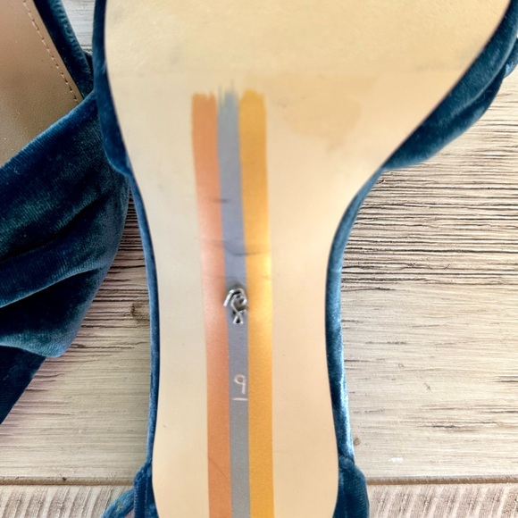 Sam Edelman Velvet Ankle Strap Heels - Dark Blue . Size 9 - Picture 8 of 8